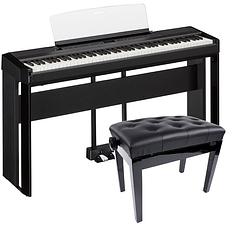 Foto van Yamaha p-515b digitale piano + onderstel + pedaal-unit + pianobank