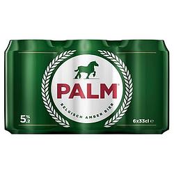 Foto van Palm belgisch amber ale speciaal bier blik 6 x 330ml bij jumbo