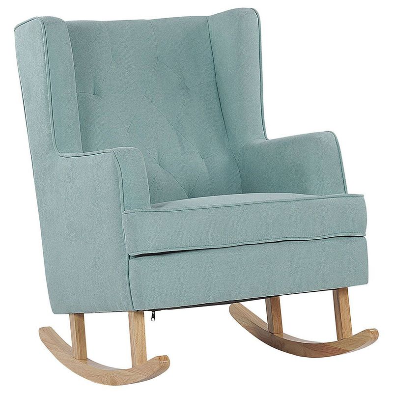 Foto van Beliani trondheim - schommelfauteuil-groen-polyester