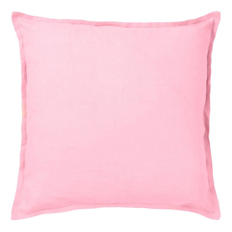 Foto van Dutch decor linnen - kussenhoes roze linnen 45x45 cm - roze