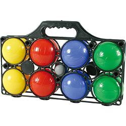 Foto van Jeu de boules set 8 gekleurde ballen/1 but - jeu de boules