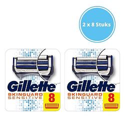 Foto van Gillette skinguard sensitive scheermesjes - mannen - 8 stuks - 2 stuks