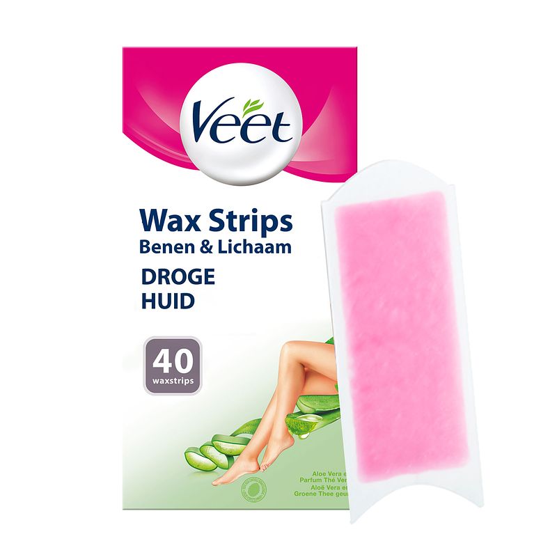 Foto van Veet waxstrips easy-gelwax droge huid