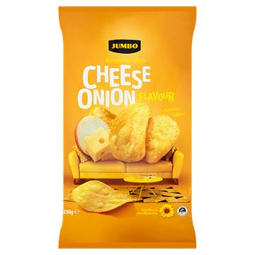 Foto van Jumbo knapperige cheese onion chips 250g