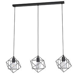 Foto van Eglo straiton - hanglamp - e27 - 90,5 cm - zwart