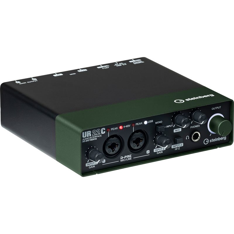 Foto van Steinberg ur22c usb 3 audio interface green