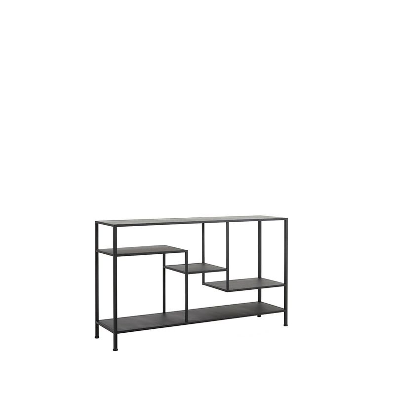 Foto van Light&living side table 141x37x81 cm yvana mat zwart