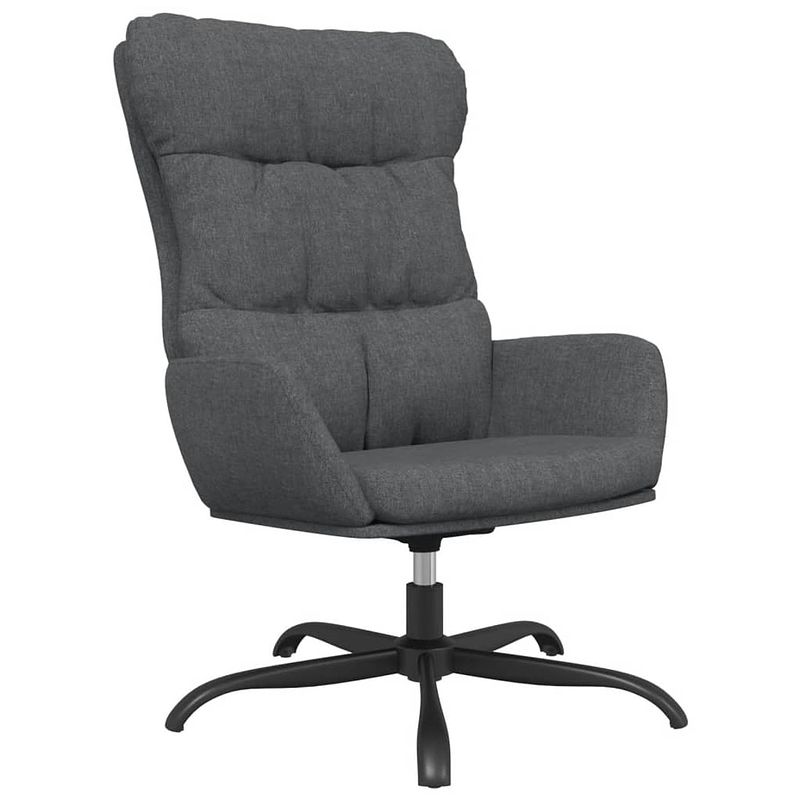 Foto van The living store relaxstoel stof donkergrijs - fauteuil