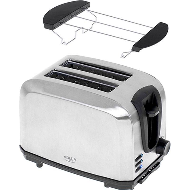 Foto van Adler ad3222 - broodrooster - toaster met broodjesrooster - 1000 watt