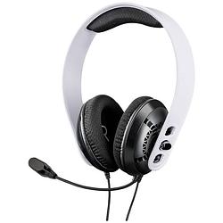 Foto van Raptor gaming h200 over ear headset kabel gamen stereo wit volumeregeling, microfoon uitschakelbaar (mute)