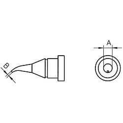 Foto van Weller lt-1x soldeerpunt ronde vorm, gebogen grootte soldeerpunt 0.4 mm inhoud: 1 stuk(s)