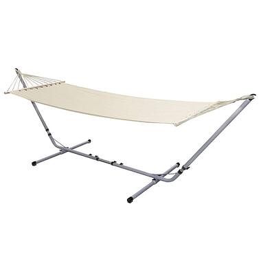 Foto van Bo-garden hangmat santa barbara met spreidstok - beige - leen bakker