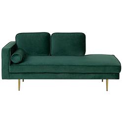 Foto van Beliani miramas - chaise longue-groen-fluweel