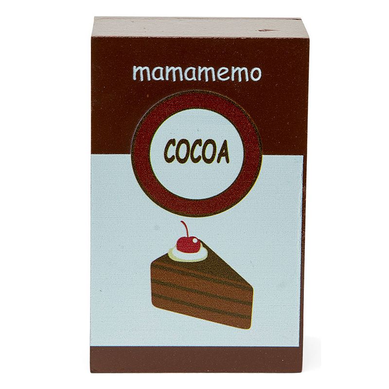 Foto van Mamamemo pak chocolade 10 cm hout bruin/wit