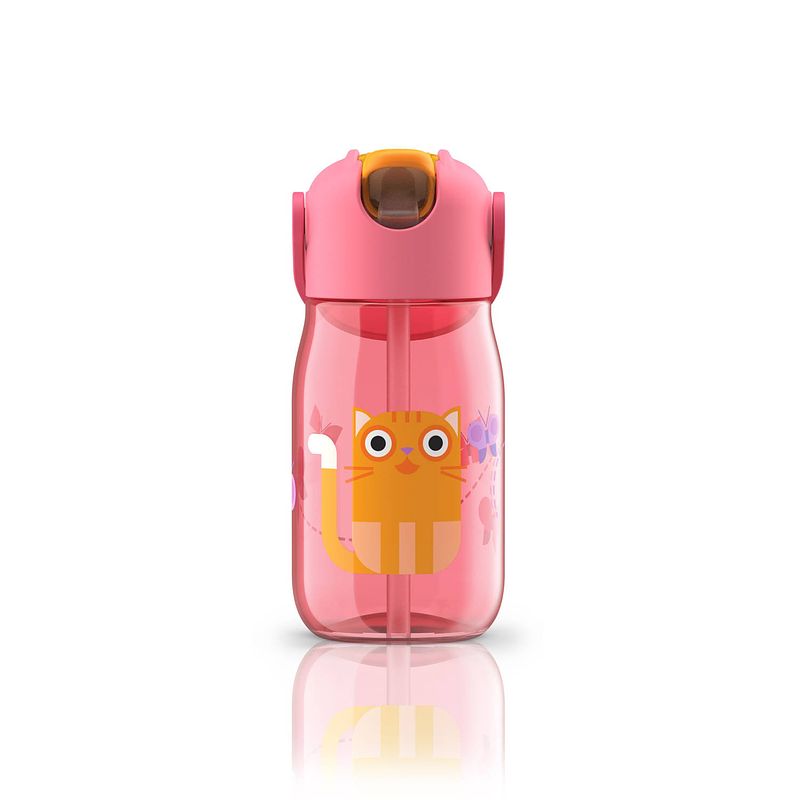 Foto van Zoku drinkbeker kids flip met rietje 415 ml