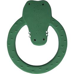 Foto van Trixie bijt- en badring mr. crocodile junior 12 cm rubber groen