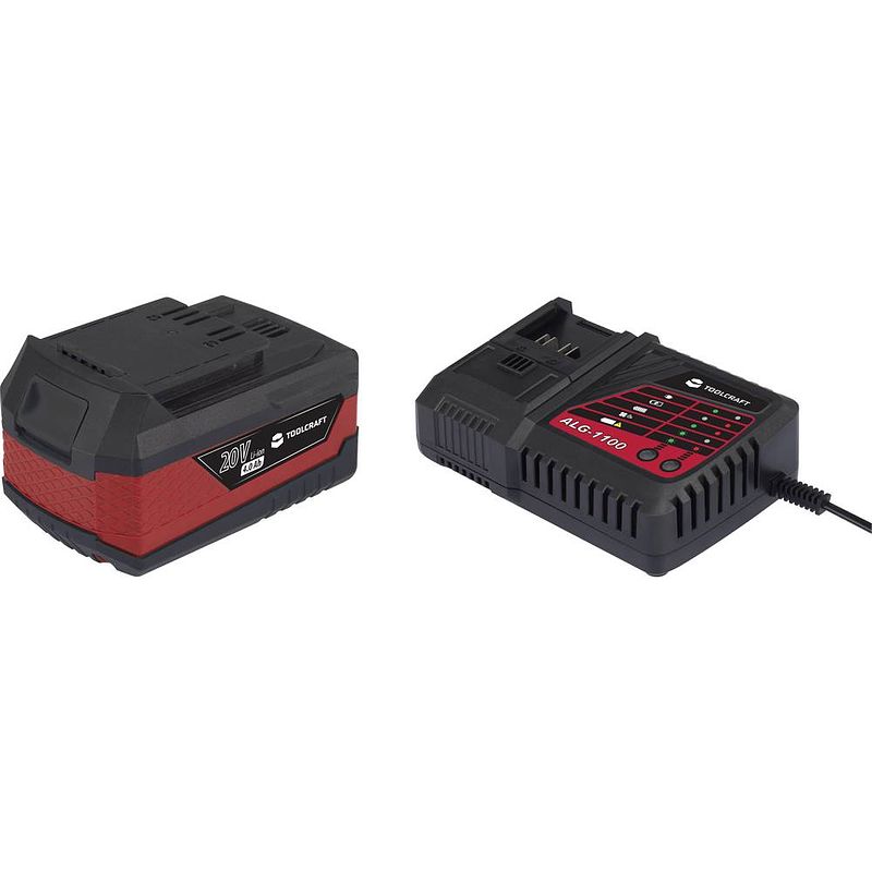 Foto van Toolcraft ap-1100 / tawb-200 20 v 4000mah-accu met 20v 5.0 a oplader 4000 mah li-ion