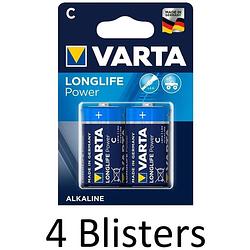 Foto van 8 stuks (4 blisters a 2 st) varta longlife power c batterijen