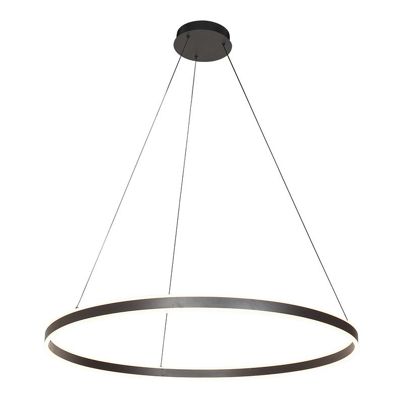 Foto van Steinhauer ringlux hanglamp - ø 100 cm - in hoogte verstelbaar - ingebouwd (led) - zwart