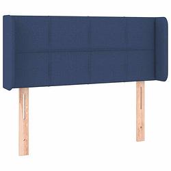 Foto van Vidaxl hoofdbord met randen 83x16x78/88 cm stof blauw