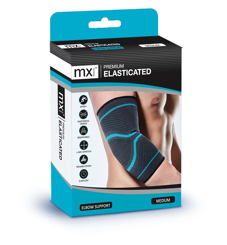 Foto van Mx health premium elbow support elastic - m