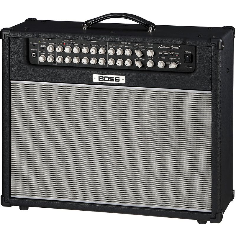 Foto van Boss nextone special 80w gitaarversterker combo met 1x12 inch waza craft b12w