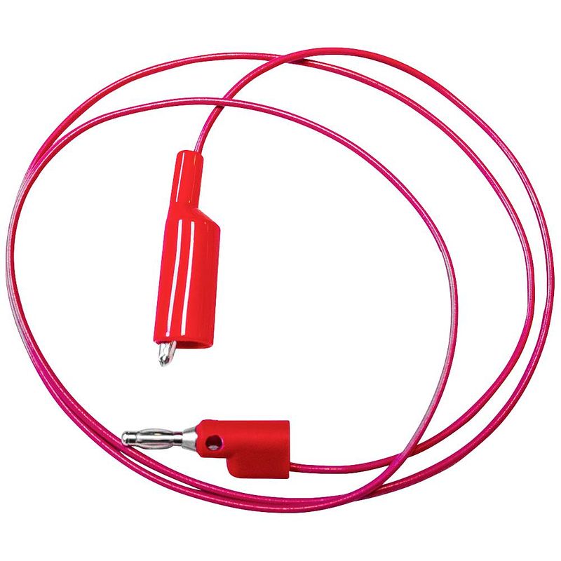 Foto van Mueller electric bu-2030-a-24-2 meetsnoer [bananenstekker 4 mm - krokodilklem] 0.6 m rood 1 stuk(s)