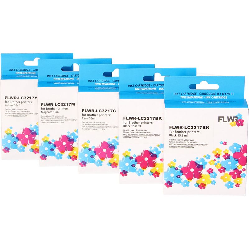 Foto van Flwr brother lc-3217 multipack zwart en kleur cartridge