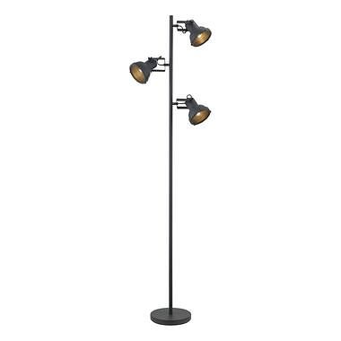 Foto van Vloerlamp riga 3-spot - zwart metaal - 152xø22 cm - leen bakker