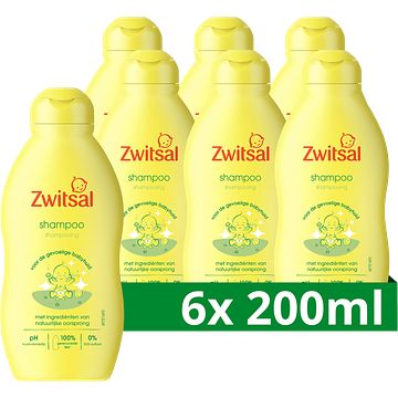 Foto van Zwitsal shampoo baby 6 x 200ml bij jumbo