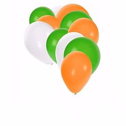 Foto van Fan ballonnen groen/wit/oranje 30 stuks - ballonnen