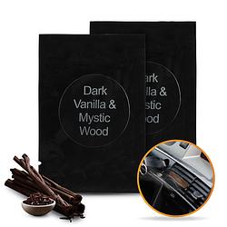 Foto van R2b® autoparfum navulling - donkere vanille & mystiek hout - 2 stuks - auto geurverfrisser - luchtverfrisser - autogeur