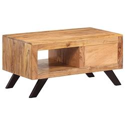 Foto van The living store salontafel acaciahout - 90 x 50 x 45 cm - honingkleurig