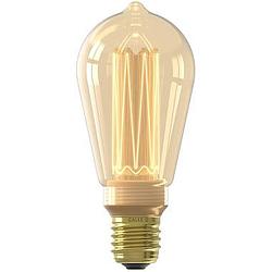 Foto van Calex led-rustieklamp - goudkleur - e27 - 3.5w - leen bakker