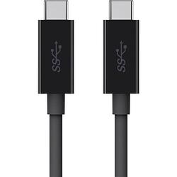 Foto van Belkin usb-kabel usb 3.2 gen1 (usb 3.0 / usb 3.1 gen1) usb-c stekker, usb-c stekker 2.00 m zwart f2cu049bt2m-blk