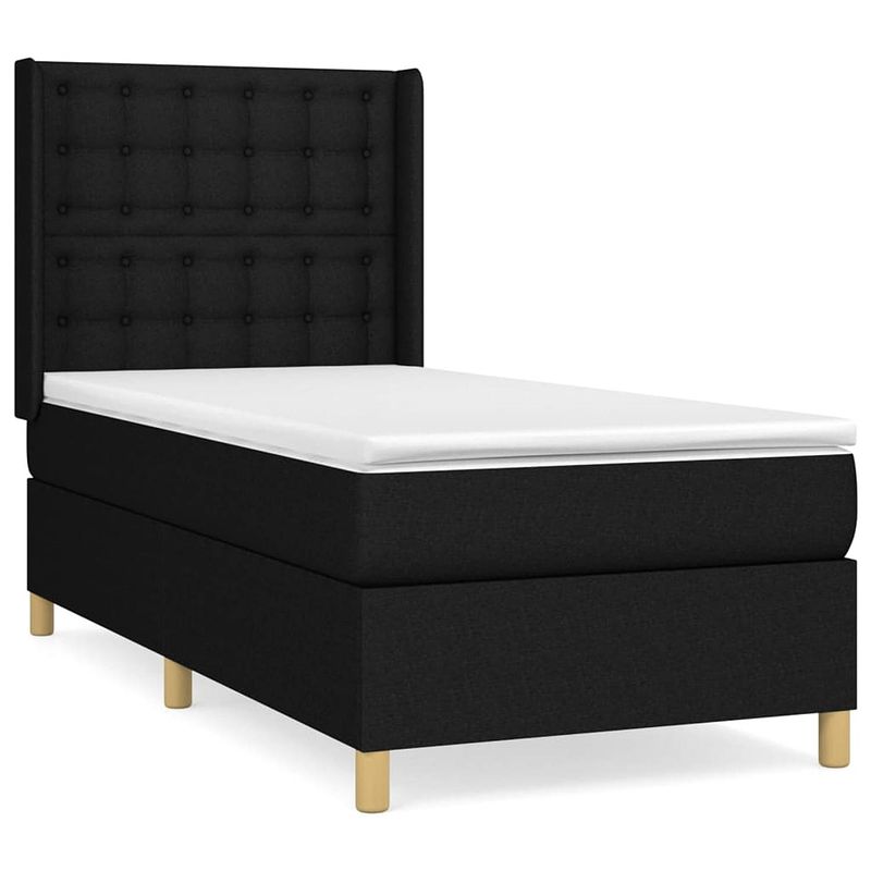 Foto van The living store boxspringbed - comfort - bed - afmeting- 203 x 93 x 118/128 cm - ken- duurzaam materiaal - kleur-