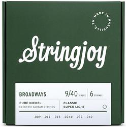 Foto van Stringjoy broadways 6s classic super light 9-40 snarenset voor elektrische gitaar