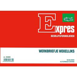 Foto van Sigel expres notitieblok werkbrief a5 papier rood 50 vel