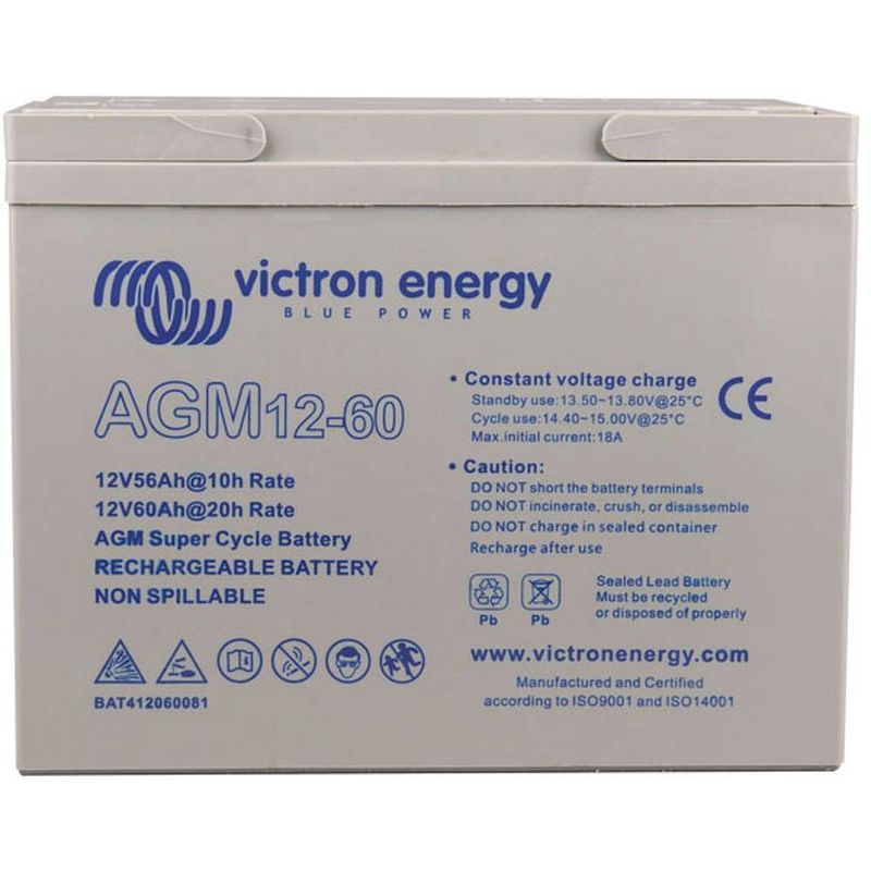 Foto van Victron energy deep cycle loodaccu 12 v 38 ah loodvlies (agm) (b x h x d) 197 x 170 x 165 mm