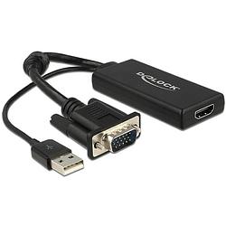 Foto van Delock 62668 vga / hdmi adapter [1x vga-stekker - 1x hdmi-bus] zwart 25.00 cm