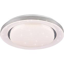 Foto van Led plafondlamp - plafondverlichting - trion atras - 22w - aanpasbare kleur - afstandsbediening - dimbaar - sterlicht -