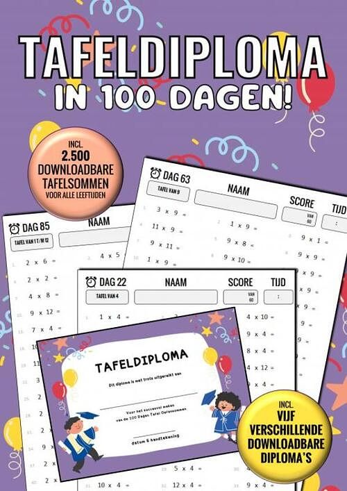 Foto van Tafeldiploma in 100 dagen! - boeken & meer - paperback (9789464803495)