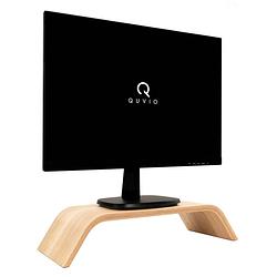 Foto van Quvio computer monitor standaard hout - licht bruin