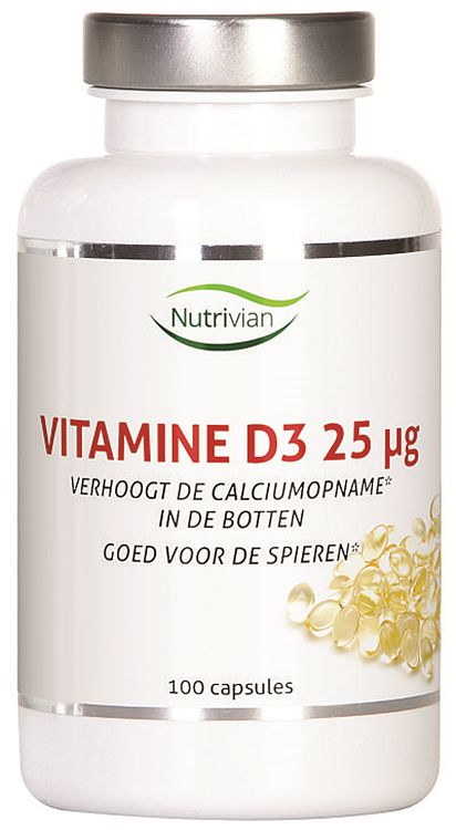 Foto van Nutrivian vitamine d3 25mcg capsules
