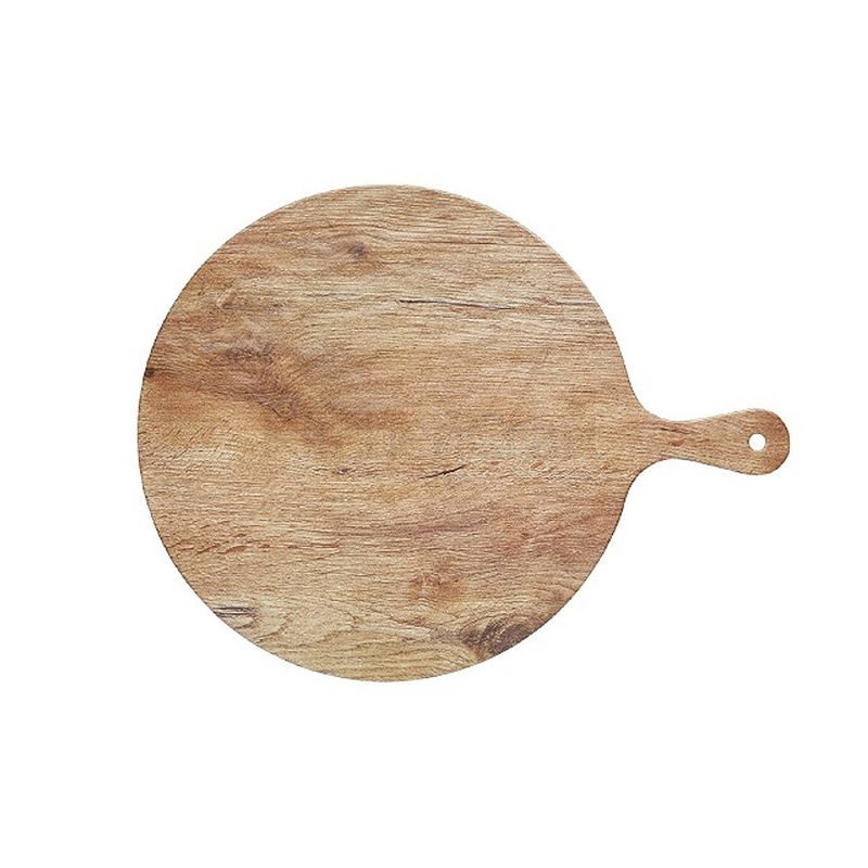 Foto van Serveerplank houtlook- rond 42x32cm - kitchencraft