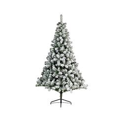 Foto van Everlands - kunstkerstboom imperial pine snowy h240 cm dia 133 cm groen/wit