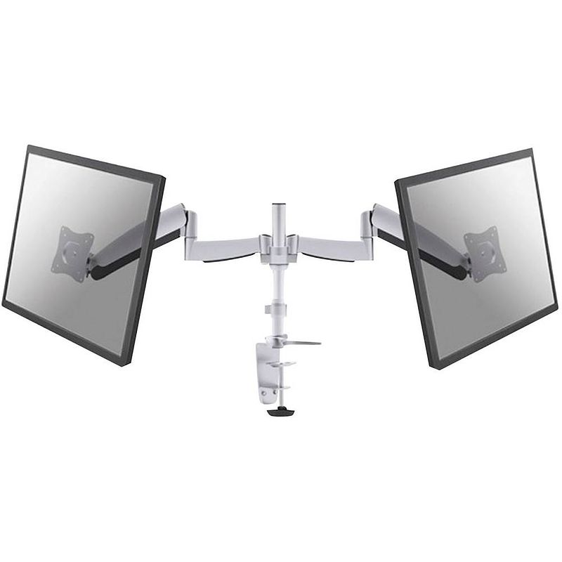 Foto van Neomounts by newstar fpma-d950d monitor-tafelbeugel 2-voudig 25,4 cm (10) - 68,6 cm (27) kantelbaar, zwenkbaar, roteerbaar