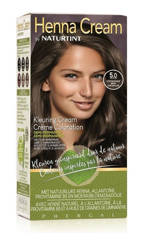 Foto van Naturtint henna cream 5.0 licht kastanjebruin semi-permanente kleuring