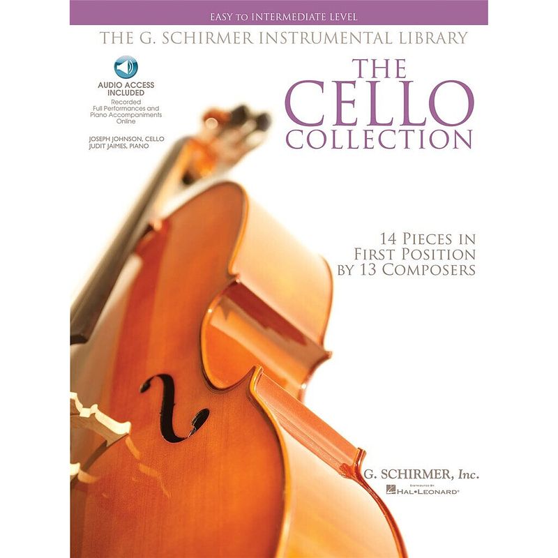 Foto van G. schirmer the cello collection - easy to intermediate level boek met audio-online voor cello en piano