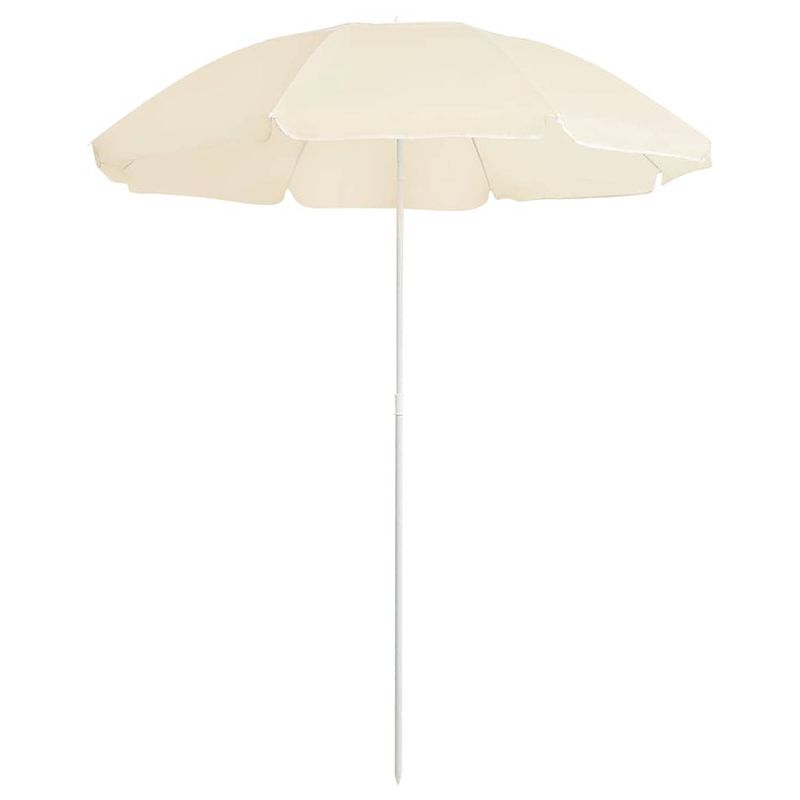 Foto van Vidaxl parasol met stalen paal 180 cm zandkleurig